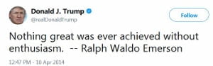 Donald Trump Achieved Nothing Great Misquoting Ralph Waldo Emerson